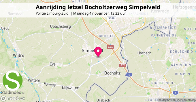 Aanrijding letsel Bocholtzerweg Simpelveld