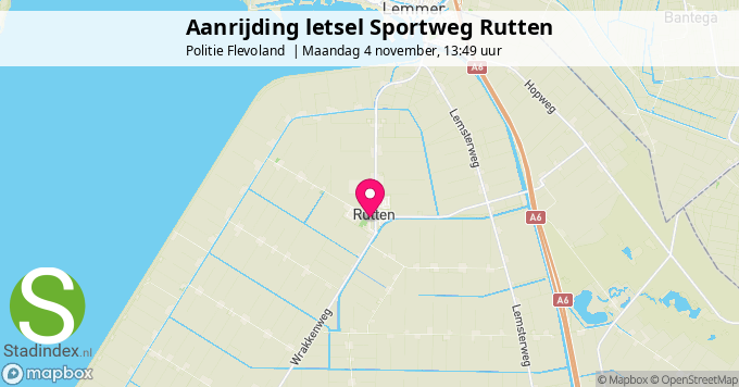 Aanrijding letsel Sportweg Rutten