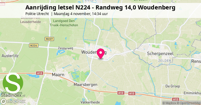 Aanrijding letsel N224 - Randweg 14,0 Woudenberg