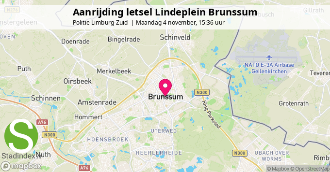 Aanrijding letsel Lindeplein Brunssum