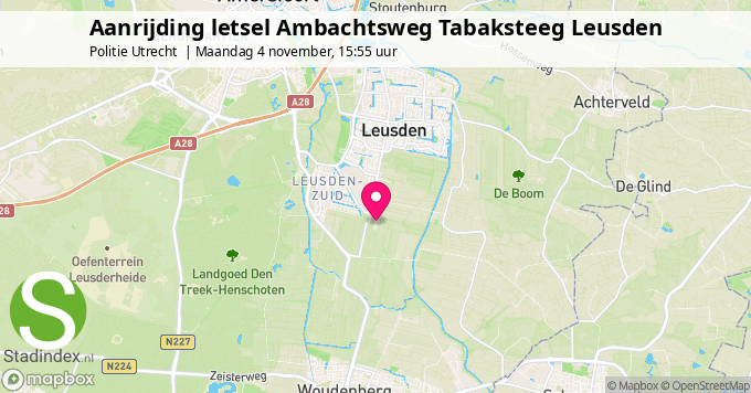 Aanrijding letsel Ambachtsweg Tabaksteeg Leusden