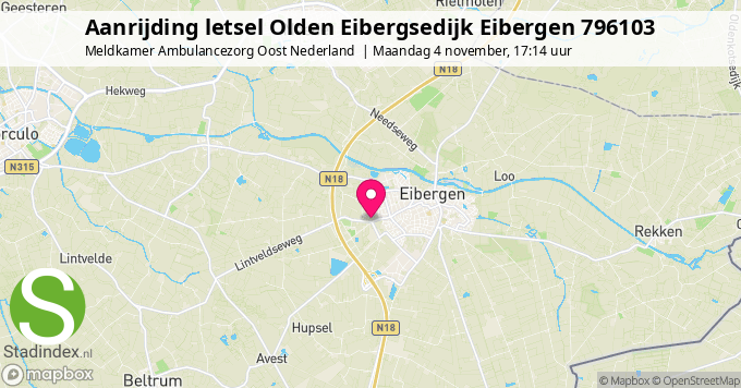 Aanrijding letsel Olden Eibergsedijk Eibergen 796103