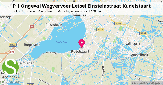 P 1 Ongeval Wegvervoer Letsel Einsteinstraat Kudelstaart