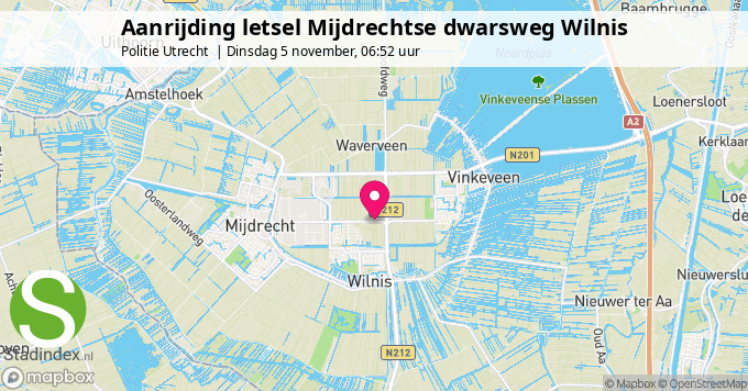 Aanrijding letsel Mijdrechtse dwarsweg Wilnis