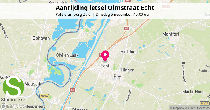 Aanrijding letsel Olmstraat Echt