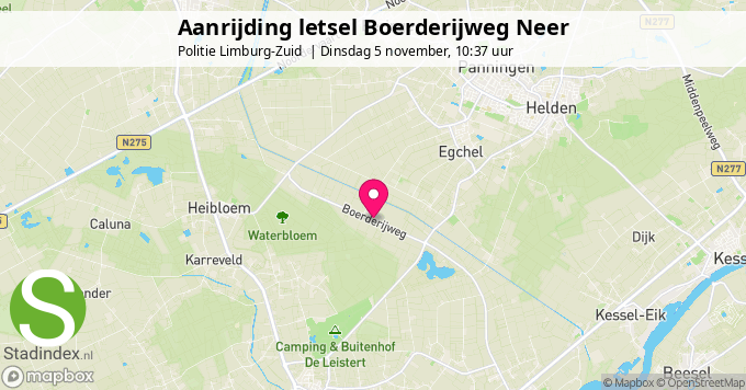 Aanrijding letsel Boerderijweg Neer