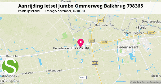 Aanrijding letsel Jumbo Ommerweg Balkbrug 798365