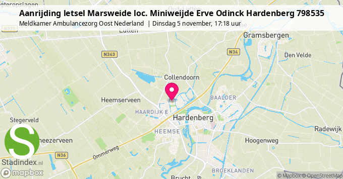 Aanrijding letsel Marsweide loc. Miniweijde Erve Odinck Hardenberg 798535