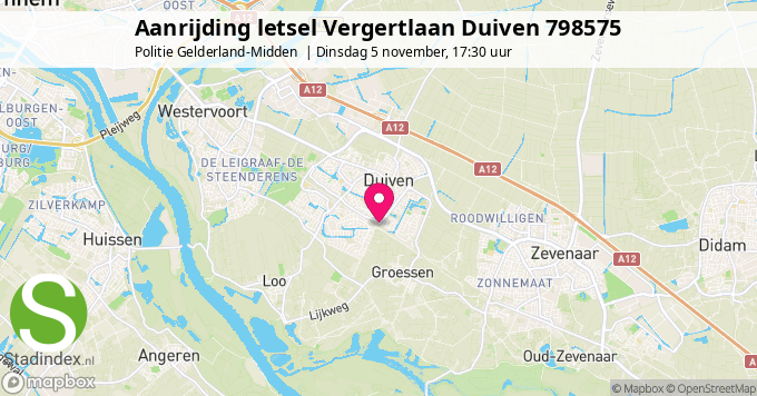 Aanrijding letsel Vergertlaan Duiven 798575