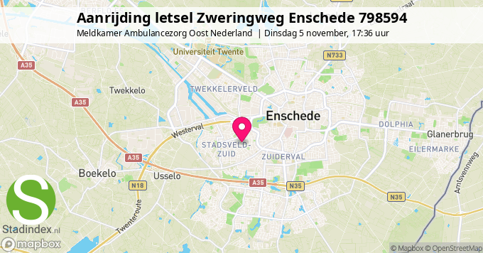 Aanrijding letsel Zweringweg Enschede 798594