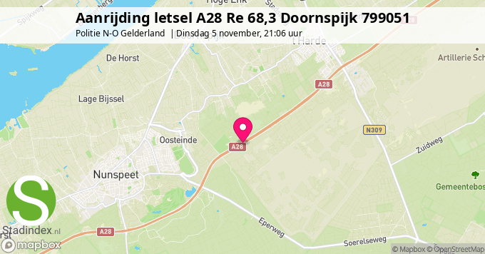 Aanrijding letsel A28 Re 68,3 Doornspijk 799051