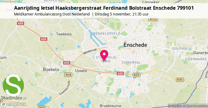 Aanrijding letsel Haaksbergerstraat Ferdinand Bolstraat Enschede 799101