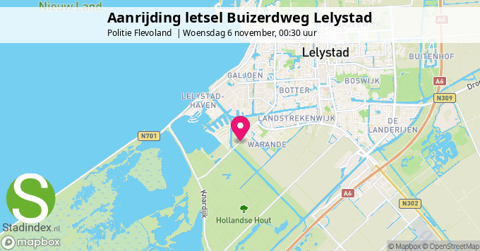 Aanrijding letsel Buizerdweg Lelystad