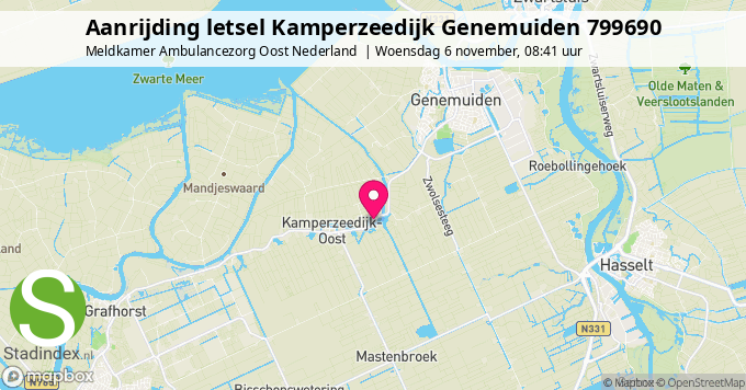 Aanrijding letsel Kamperzeedijk Genemuiden 799690