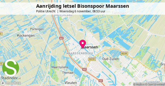 Aanrijding letsel Bisonspoor Maarssen