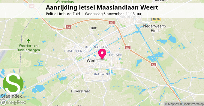 Aanrijding letsel Maaslandlaan Weert