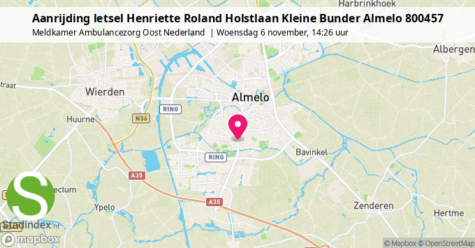 Aanrijding letsel Henriette Roland Holstlaan Kleine Bunder Almelo 800457