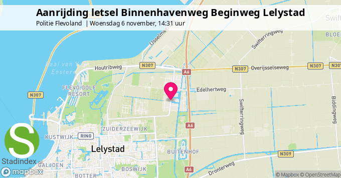 Aanrijding letsel Binnenhavenweg Beginweg Lelystad