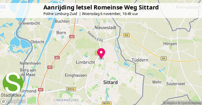 Aanrijding letsel Romeinse Weg Sittard