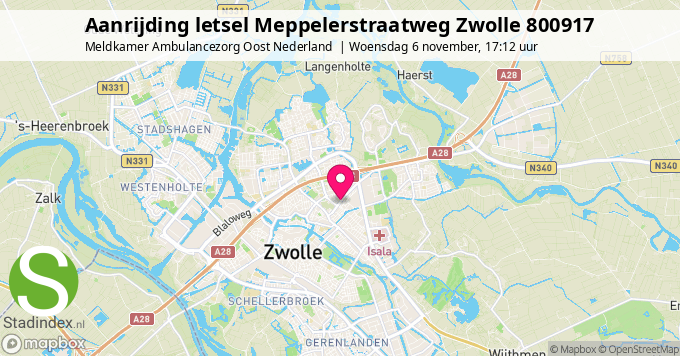 Aanrijding letsel Meppelerstraatweg Zwolle 800917