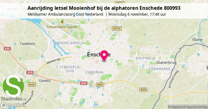 Aanrijding letsel Mooienhof bij de alphatoren Enschede 800993