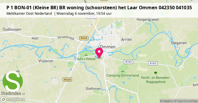 P 1 BON-01 (Kleine BR) BR woning (schoorsteen) het Laar Ommen 042350 041035