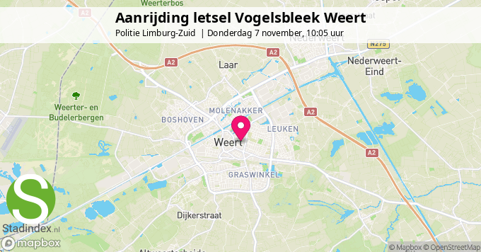 Aanrijding letsel Vogelsbleek Weert