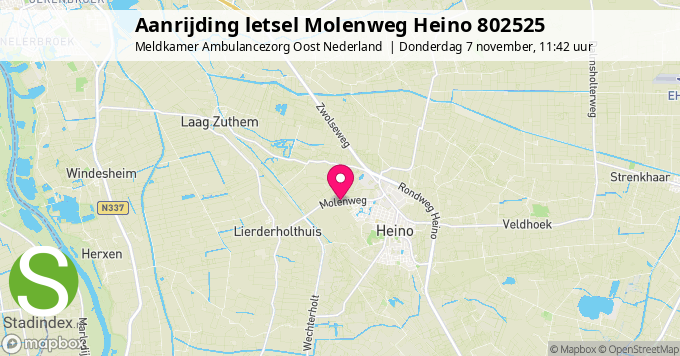 Aanrijding letsel Molenweg Heino 802525