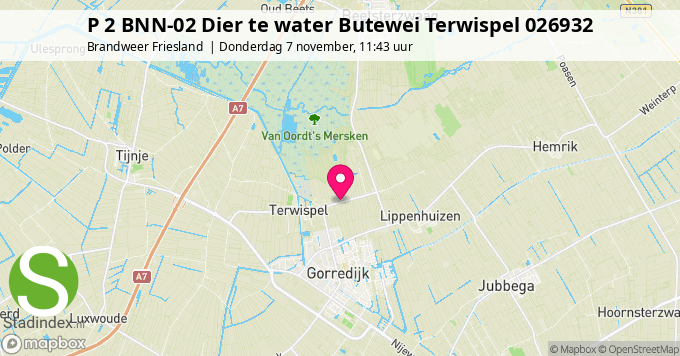 P 2 BNN-02 Dier te water Butewei Terwispel 026932