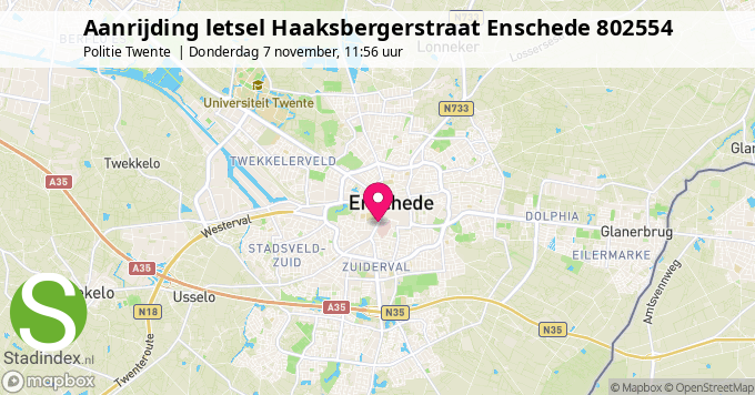 Aanrijding letsel Haaksbergerstraat Enschede 802554