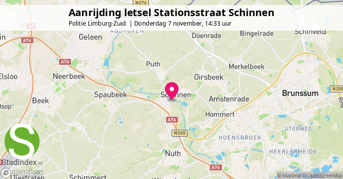 Aanrijding letsel Stationsstraat Schinnen