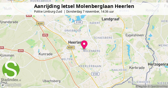 Aanrijding letsel Molenberglaan Heerlen