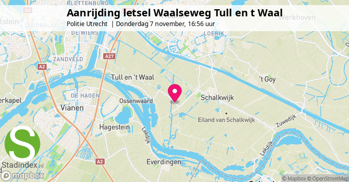 Aanrijding letsel Waalseweg Tull en t Waal