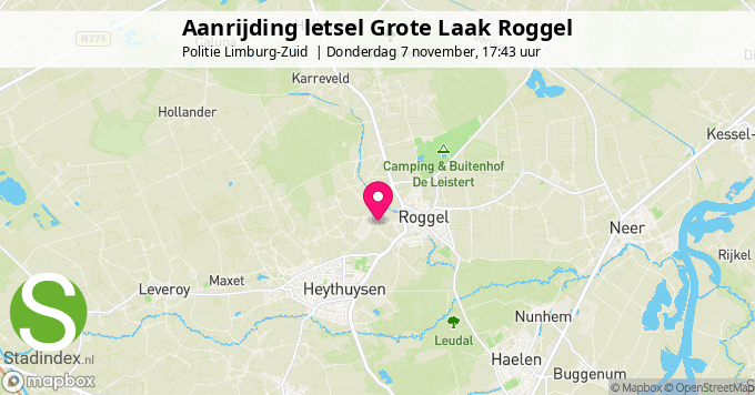 Aanrijding letsel Grote Laak Roggel