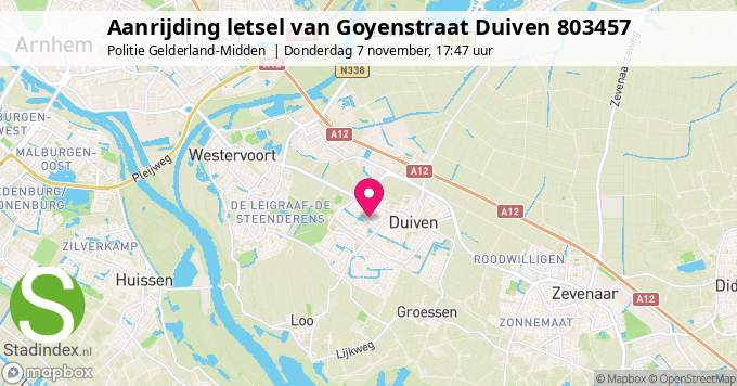 Aanrijding letsel van Goyenstraat Duiven 803457