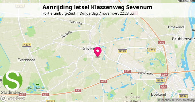 Aanrijding letsel Klassenweg Sevenum