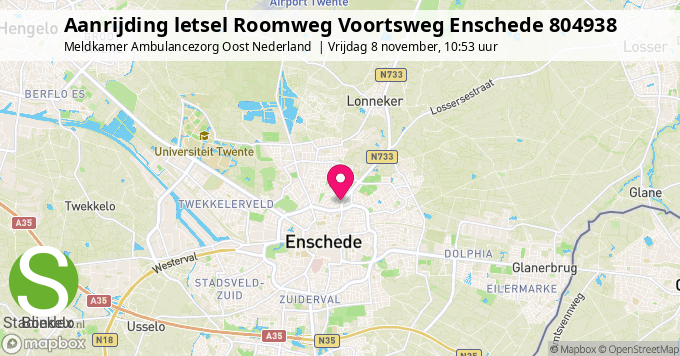 Aanrijding letsel Roomweg Voortsweg Enschede 804938