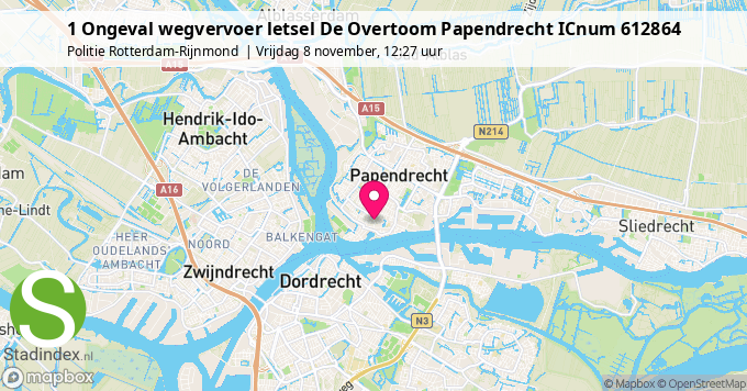 1 Ongeval wegvervoer letsel De Overtoom Papendrecht ICnum 612864