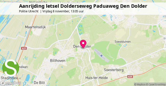 Aanrijding letsel Dolderseweg Paduaweg Den Dolder