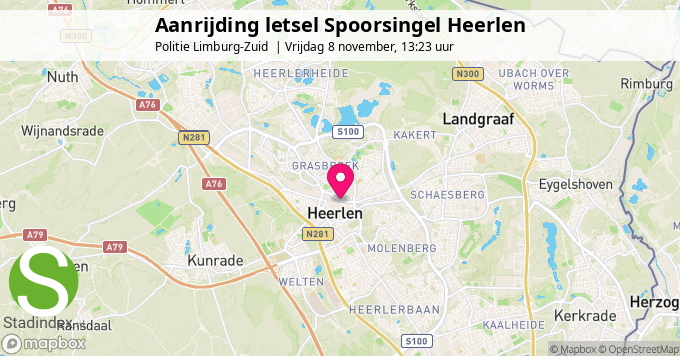 Aanrijding letsel Spoorsingel Heerlen