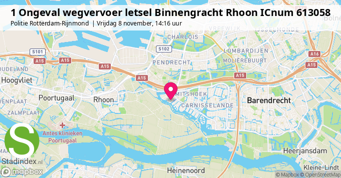 1 Ongeval wegvervoer letsel Binnengracht Rhoon ICnum 613058