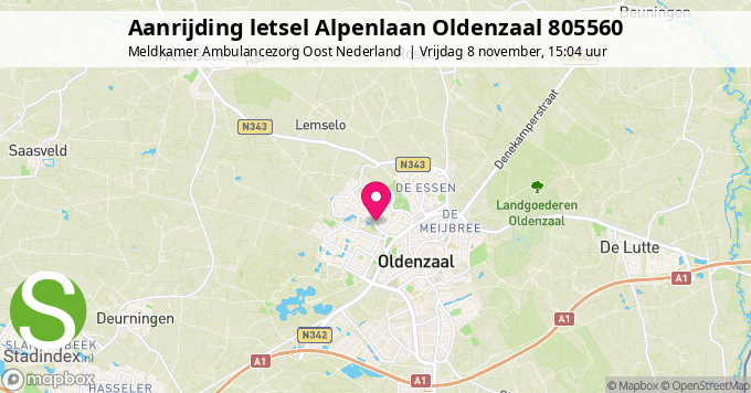 Aanrijding letsel Alpenlaan Oldenzaal 805560