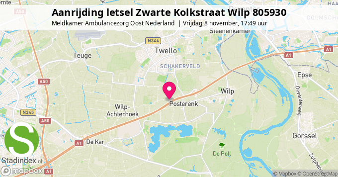 Aanrijding letsel Zwarte Kolkstraat Wilp 805930