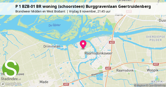 P 1 BZB-01 BR woning (schoorsteen) Burggravenlaan Geertruidenberg