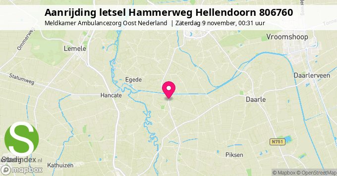 Aanrijding letsel Hammerweg Hellendoorn 806760