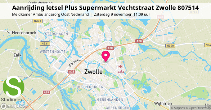 Aanrijding letsel Plus Supermarkt Vechtstraat Zwolle 807514