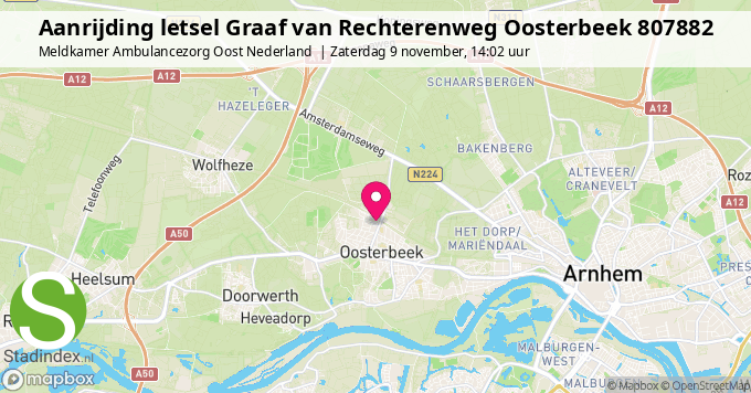 Aanrijding letsel Graaf van Rechterenweg Oosterbeek 807882