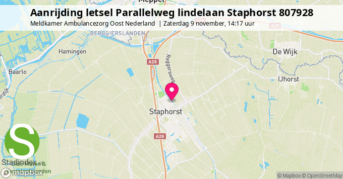 Aanrijding letsel Parallelweg lindelaan Staphorst 807928