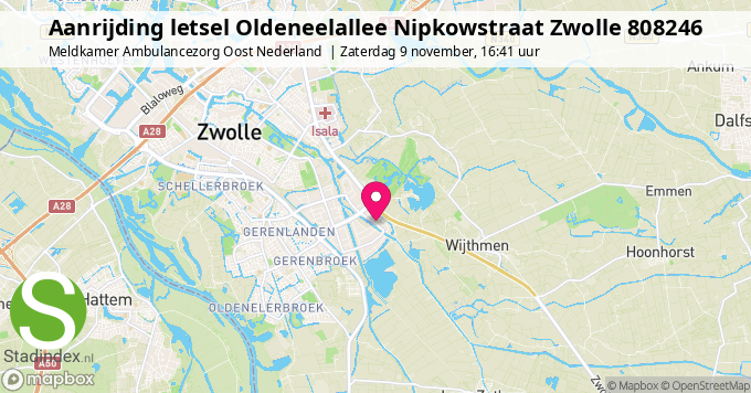 Aanrijding letsel Oldeneelallee Nipkowstraat Zwolle 808246