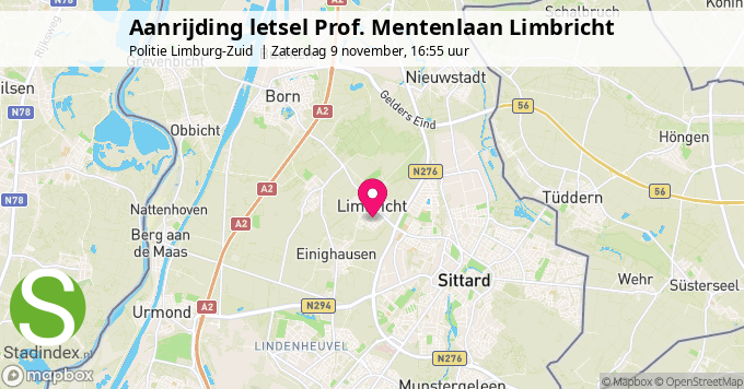 Aanrijding letsel Prof. Mentenlaan Limbricht